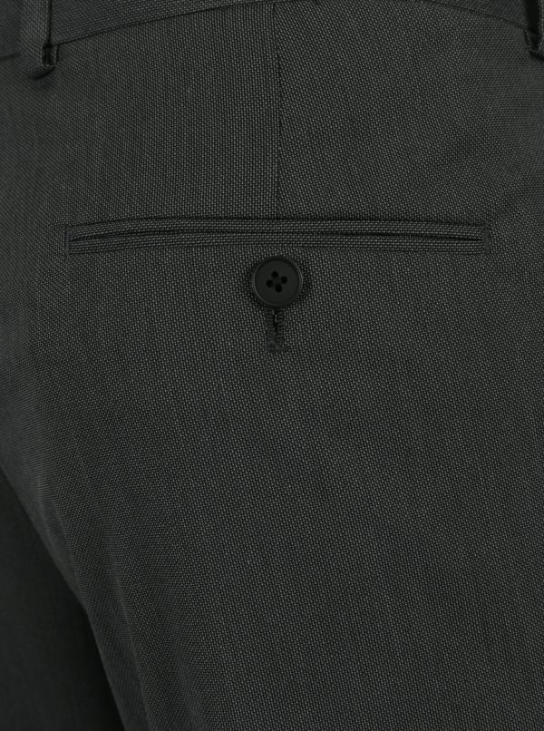Sivé oblekové skinny nohavice s jemným vzorom Burton Menswear London