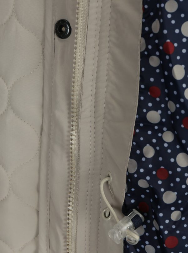 Béžová prešívaná funkčná bunda s kapucňou M&Co