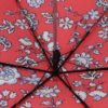 Červený kvetovaný skladací dáždnik Tom Joule Brolly