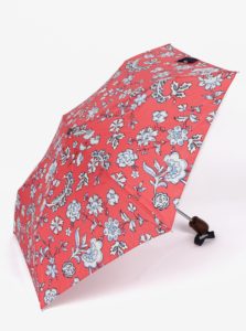Červený kvetovaný skladací dáždnik Tom Joule Brolly
