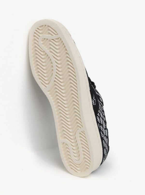 Bielo-čierne dámske semišové tenisky adidas Originals Superstar