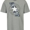 Sivé pánske tričko s krátkym rukávom Converse Chuckpatch