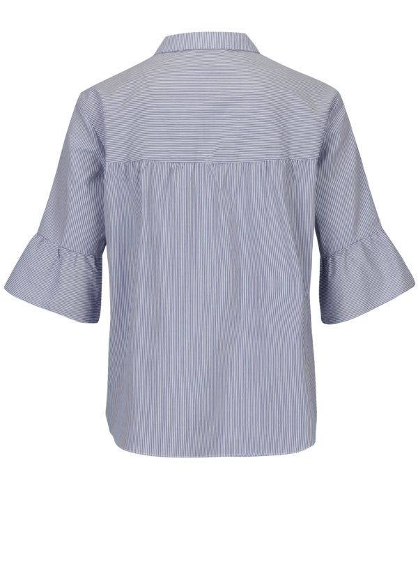 Bielo-modrá pruhovaná košeľa s 3/4 rukávom Scotch & Soda