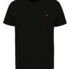 Čierne basic slim fit tričko Farah Denny