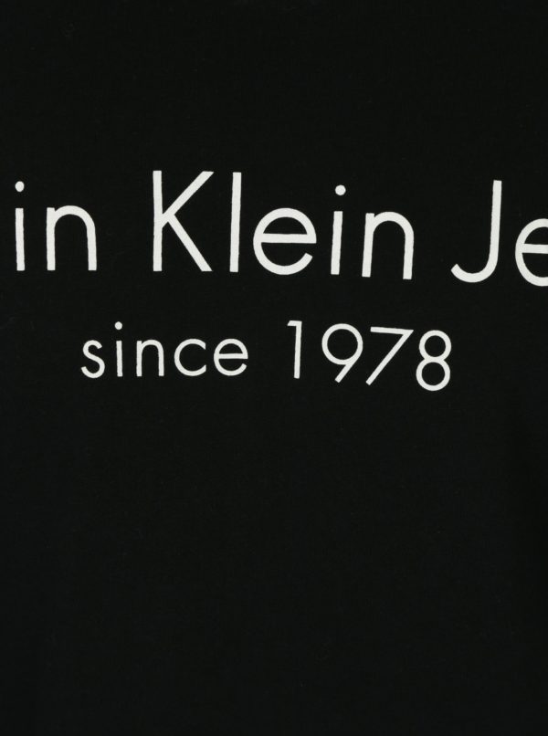 Čierne pánske regular fit tričko s potlačou Calvin Klein Jeans