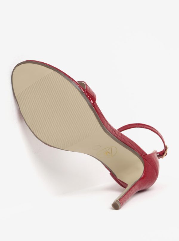 Červené sandále na ihličkovom podpätku MISSGUIDED