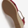 Červené sandále na klinovom podpätku Tommy Hilfiger