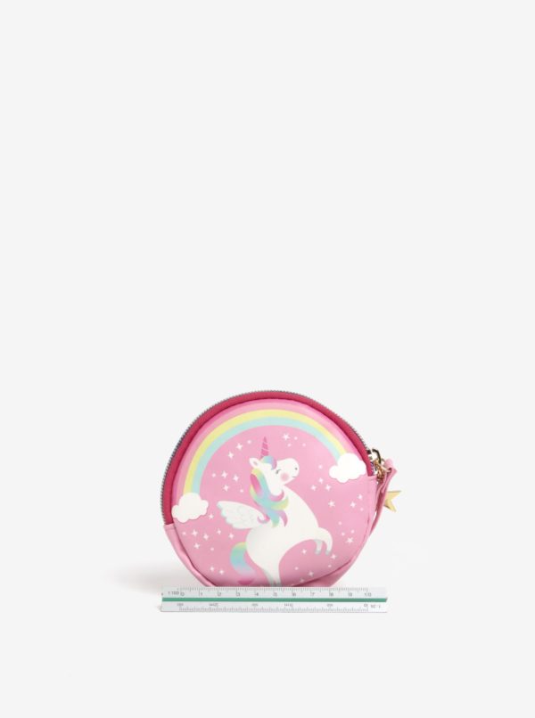 Ružová dievčenská peňaženka s motívom jednorožca Sass & Belle