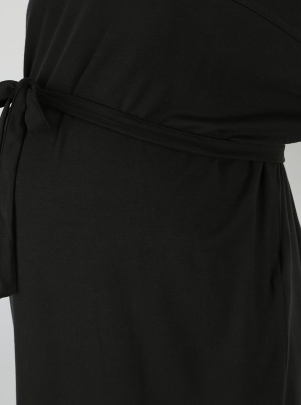 Čierne tehotenské šaty s opaskom Mama.licious Nania