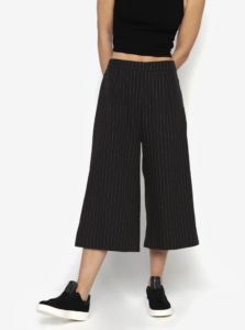 Čierne pruhované culottes nohavice MISSGUIDED