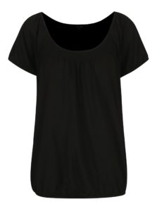 Čierne basic tričko s okrúhlym výstrihom Yest