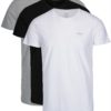 Súprava troch tričiek pod košeľu v bielej, čiernej a sivej farbe Diesel