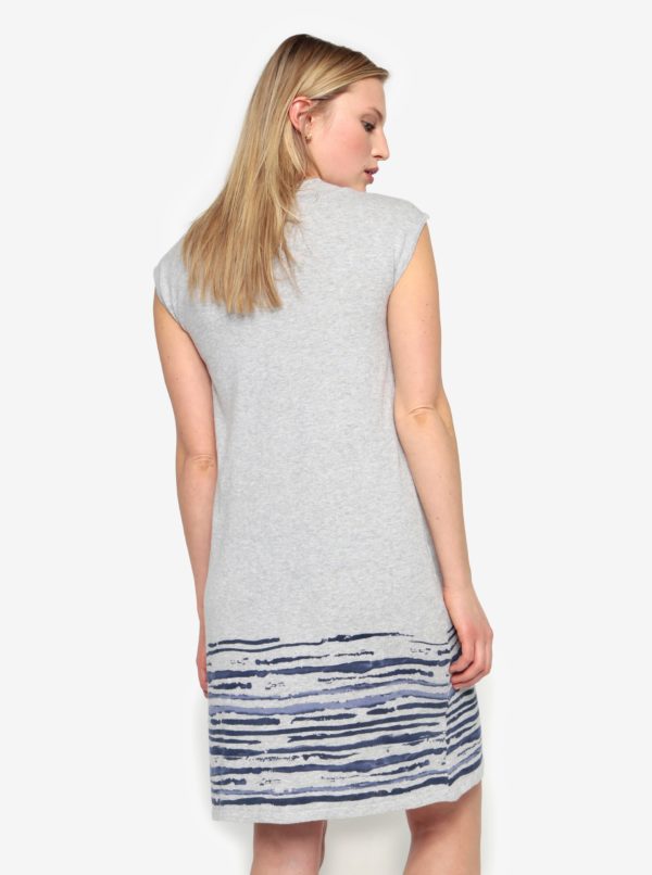 Sivé melírované svetrové šaty bez rukávov Yest