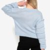 Svetlomodrý sveter s prímesou vlny z alpaky Selected Femme Olivia