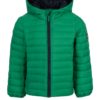 Zelená chlapčenská prešívaná bunda s kapucňou Tom Joule Cairn