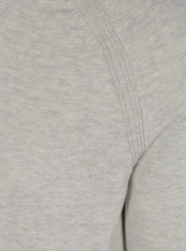 Krémový pánsky tenký melírovaný sveter s.Oliver
