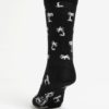 Súprava štyroch párov sivo-červených vzorovaných unisex ponožiek Happy Socks