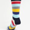 Žlto-modré pánske pruhované ponožky Happy Socks Stripe