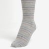 Sivé pruhované unisex ponožky Happy Socks Thin Stripe