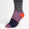 Modro-sivé detské vzorované ponožky Happy Socks Stripes & Dots
