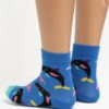 Súprava dvoch párov modrých detských vzorovaných ponožiek Happy Socks Beach Ball