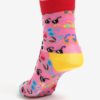 Ružové detské ponožky s motívom okuliarov Happy Socks Shades