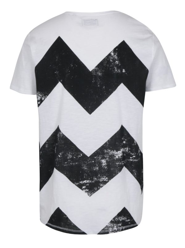 Čierno-biele vzorované tričko Shine Original