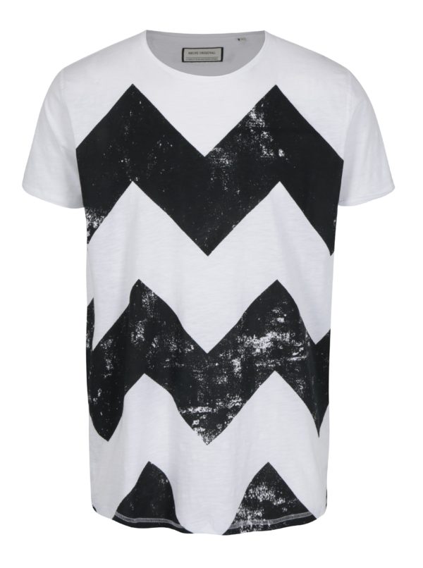 Čierno-biele vzorované tričko Shine Original