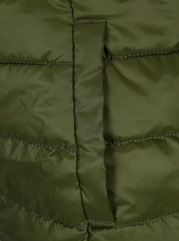 Zelená prešívaná bunda s kapucňou ONLY Tahoe