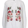 Biela košeľa s vyšívanými kvetmi Dorothy Perkins