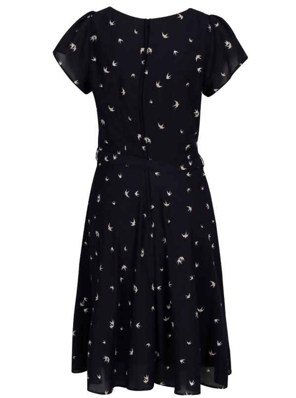 Tmavomodré vzorované šaty Billie & Blossom