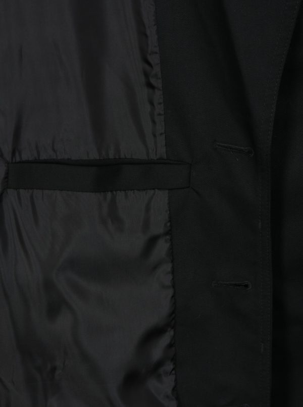 Čierny kabát s vreckami Jack & Jones New David