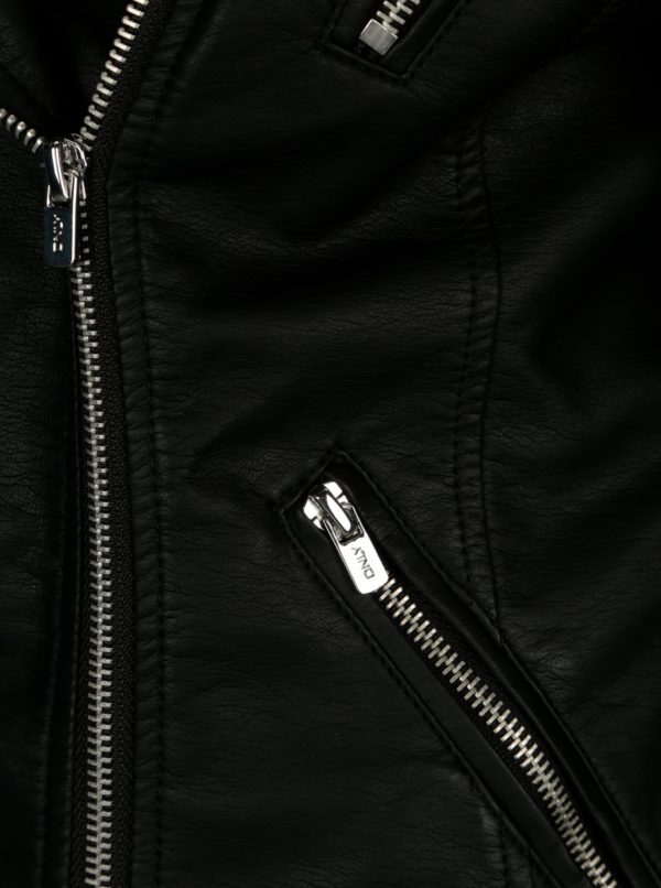 Čierna koženková bunda ONLY Gemma