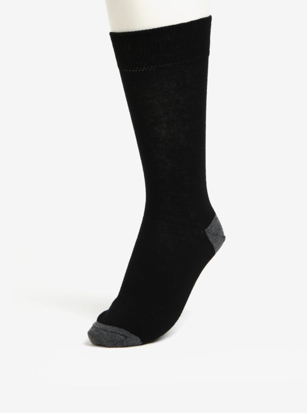 Súprava piatich párov vzorovaných ponožiek v sivej a čiernej farbe Burton Menswear London 