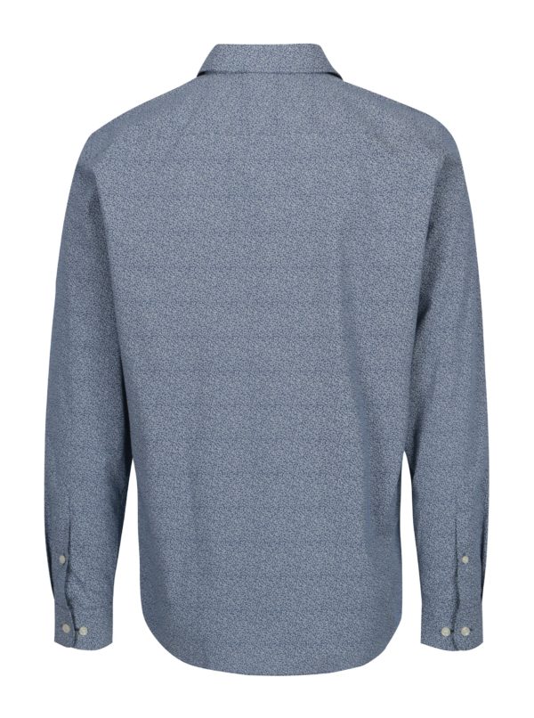 Modrá vzorovaná regular fit košeľa Selected Homme Two Sel