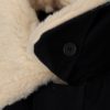 Tmavomodrá bunda s umelým kožúškom Burton Menswear London