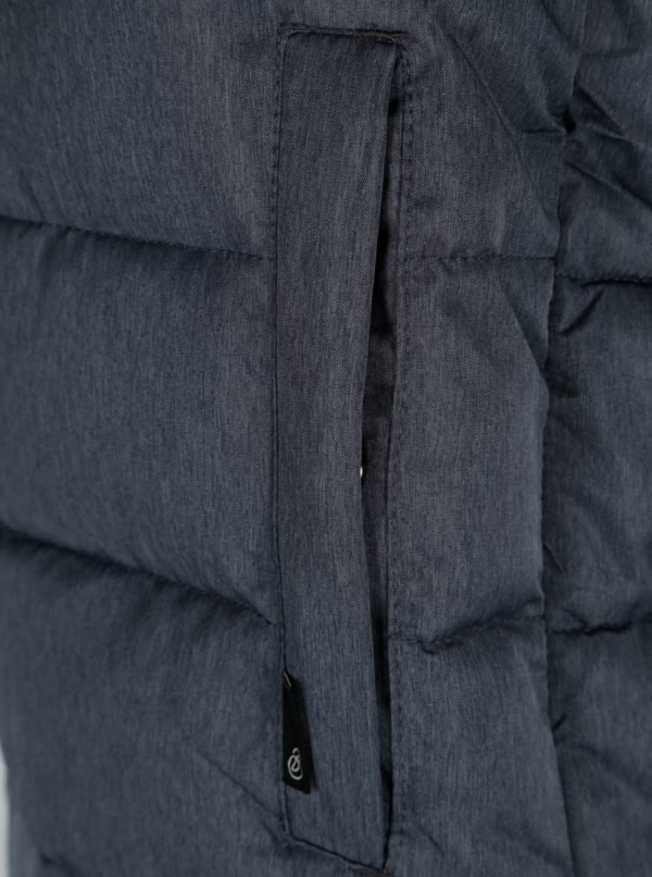 Modrá melírovaná prešívaná zimná bunda Burton Menswear London