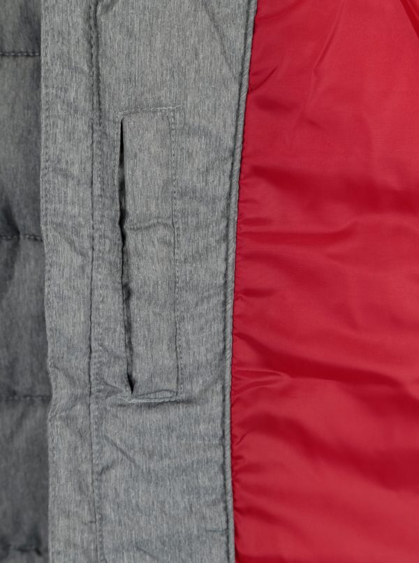 Sivá melírovaná prešívaná zimná bunda Burton Menswear London