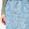 Modrá rifľová vzorovaná sukňa MISSGUIDED