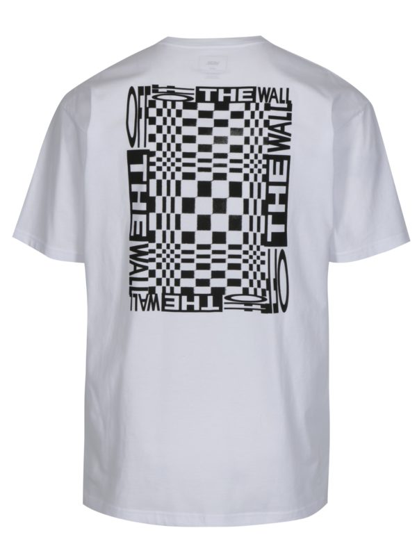 Biele pánske tričko s potlačou Vans New Checker