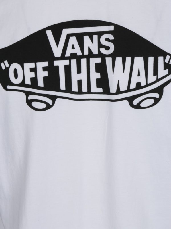 Čierno-biele pánske tričko s potlačou Vans New Raglan