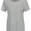Sivé melírované vzorované tričko ONLY Isabella