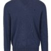 Modrý sveter s véčkovým výstrihom Hackett London