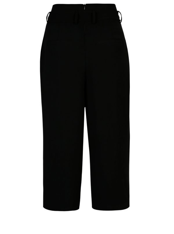 Čierne culottes nohavice s mašľou ONLY Karolina