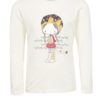 Svetložlté dievčenské tričko s dlhým rukávom a potlačou Venere