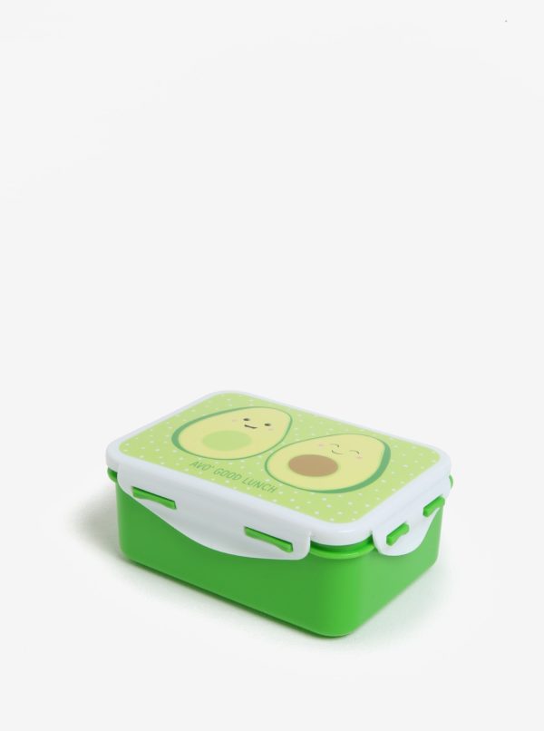Zelený box na jedlo s potlačou avokáda Sass & Belle