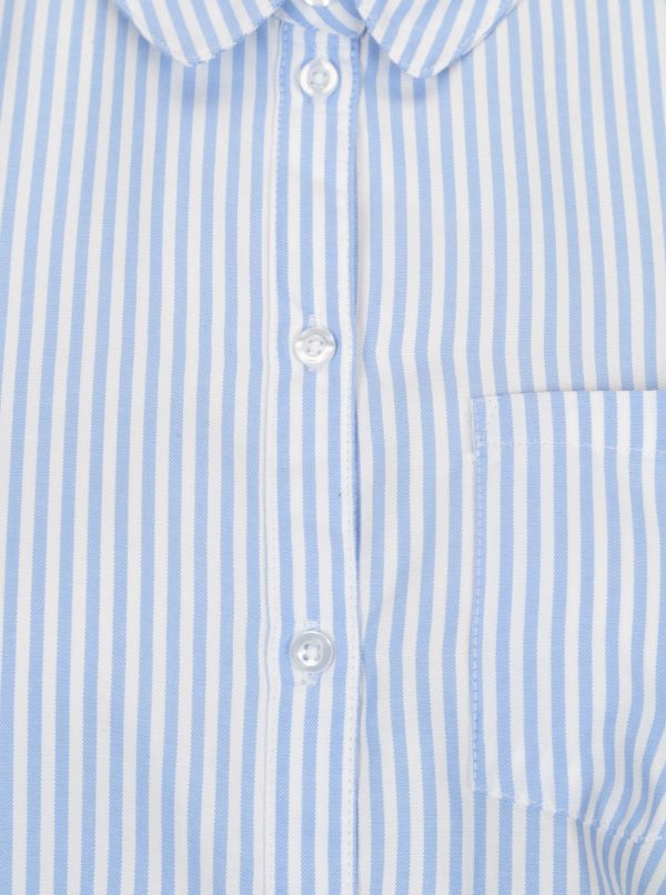 Bielo-modrá pruhovaná košeľa s náprsným vreckom ONLY Lauren