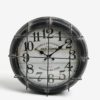 Tmavosivé kovové nástenné hodiny Kaemingk