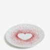 Krémový porcelánový bodkovaný tanier s motívom srdca Kaemingk