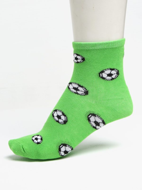 Súprava troch párov chlapčenských pruhovaných ponožiek v sivo-zelenej farbe 5.10.15.